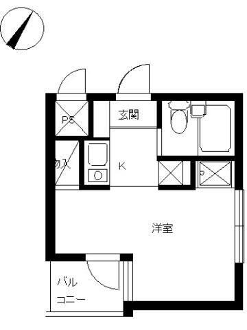 スカイコート西川口第5(ワンルーム/10階)の間取り写真
