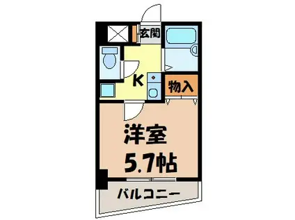 びいI千種(1K/2階)の間取り写真