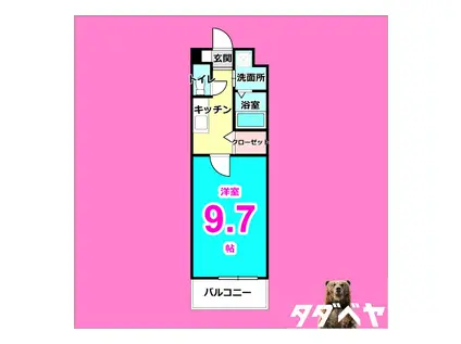 THE INFINITY(1K/1階)の間取り写真