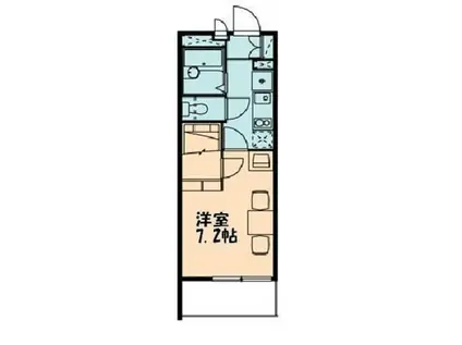 レオパレスグレースライン(1K/1階)の間取り写真