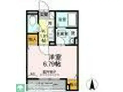 アンジュール綾瀬(1K/3階)の間取り写真