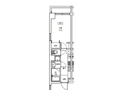 シェドゥーヴル世田谷給田(1K/3階)の間取り写真