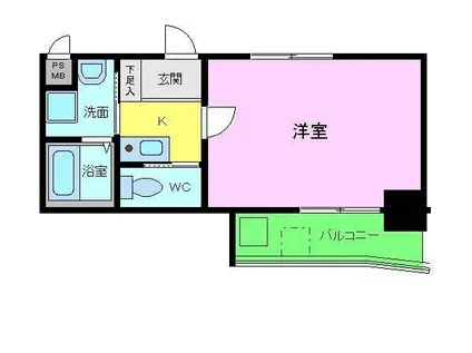 ラレックス中もずライフワンビル(1K/5階)の間取り写真