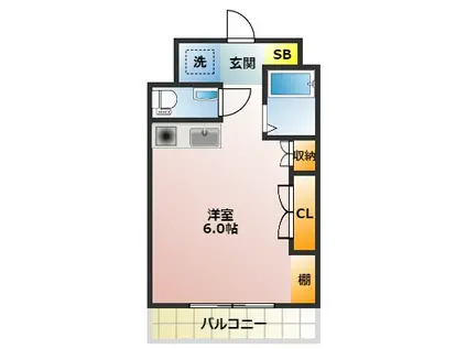 グッドストック目白(ワンルーム/2階)の間取り写真