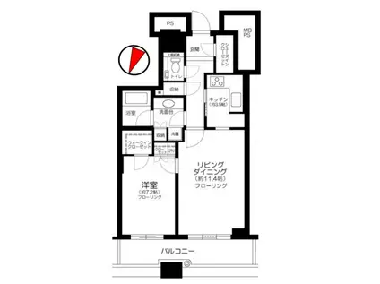 THE TOKYO TOWERS SEA TOWER(1LDK/6階)の間取り写真