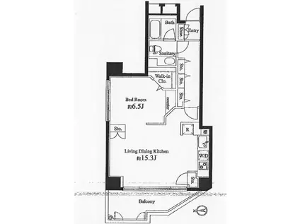 フリーディオ西麻布(1LDK/3階)の間取り写真