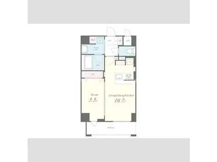 ハピネスガーデン新大阪(1LDK/9階)の間取り写真