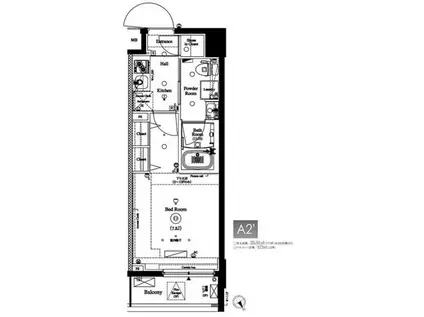 AXAS池袋レジデンス(1K/7階)の間取り写真