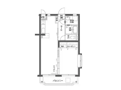ユーミー波島(1LDK/1階)の間取り写真