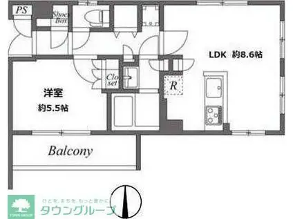 U RESIDENCE西台(1K/3階)の間取り写真
