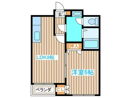 MAX717(1LDK/3階)の間取り写真