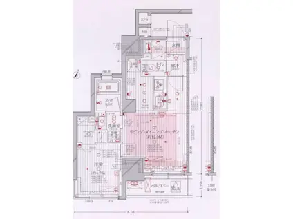 シティインデックス神田(1LDK/11階)の間取り写真