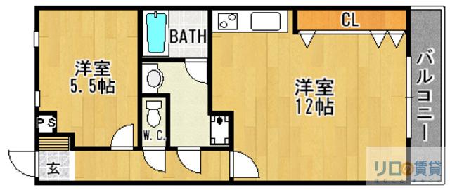 加藤マンション(1LDK/2階)の間取り写真