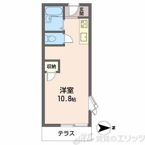 アテックス(ワンルーム/1階)の間取り写真