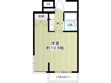 メゾン市川(ワンルーム/3階)の間取り写真