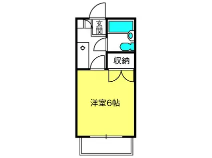 サンクレスト(1K/4階)の間取り写真