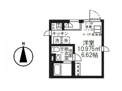 クラス木場公園(ワンルーム/3階)の間取り写真
