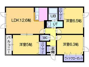 WE・21B(3LDK/2階)の間取り写真