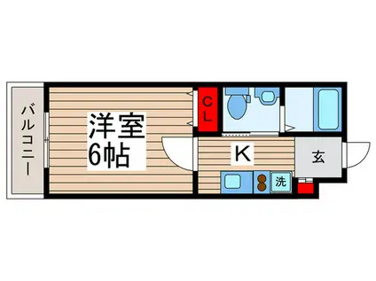 CASA・DEL・SOLE(1K/3階)の間取り写真