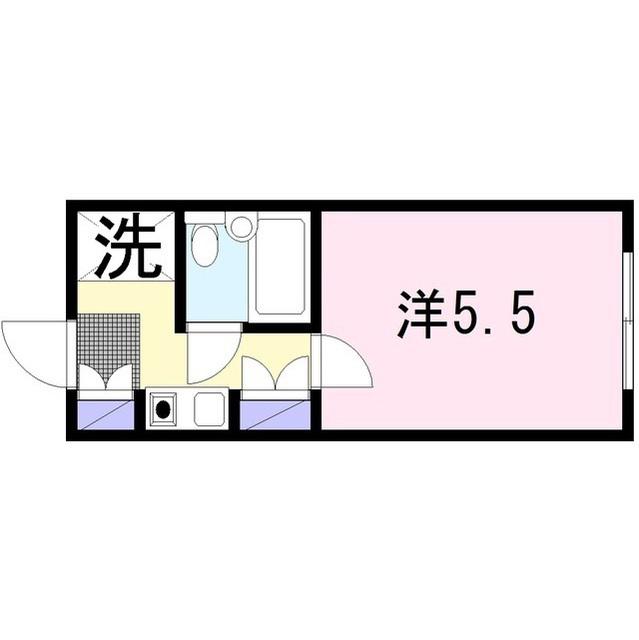 ダイアパレスつきみ野弐番館(1K/1階)の間取り写真