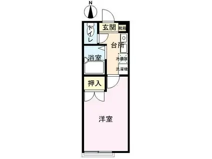 コーポエレガンス(1K/2階)の間取り写真