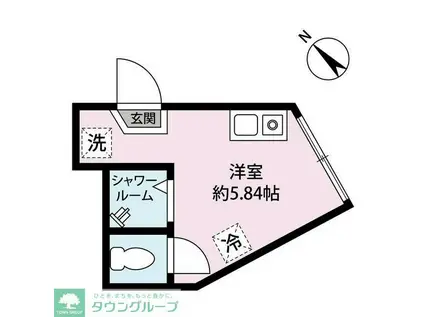 TM神明町(ワンルーム/1階)の間取り写真