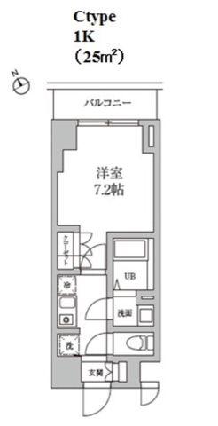 レジディア日本橋馬喰町II(1K/11階)の間取り写真