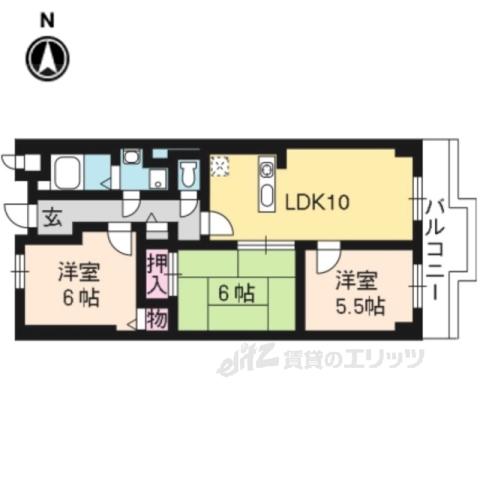ラポート小林(3LDK/7階)の間取り写真