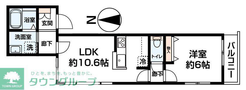 CASA MILA(1LDK/3階)の間取り写真