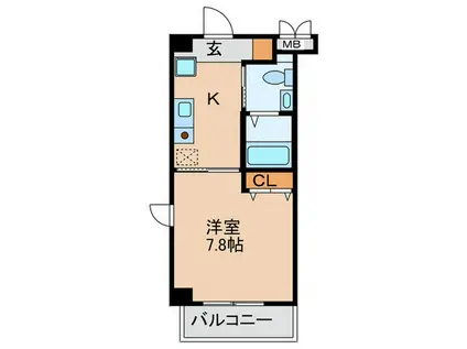 ETERNO YOSHIDA(1K/4階)の間取り写真