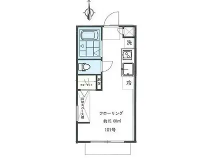 フェリーチェ(ワンルーム/1階)の間取り写真