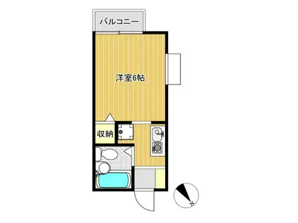 パナハイツ岡田(1K/1階)の間取り写真