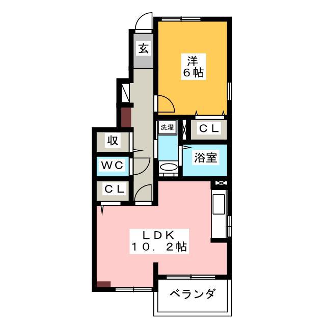 スミール ガーデン(1LDK/1階)の間取り写真