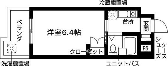 パティオ101(1K/2階)の間取り写真