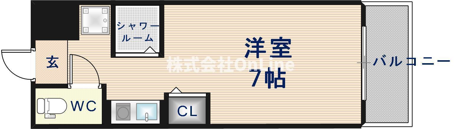 アーク上町台II番館(1K/1階)の間取り写真