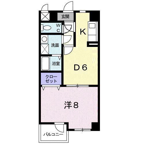 日吉マナーハウス(1DK/2階)の間取り写真
