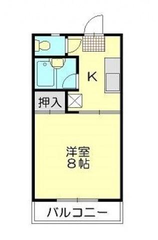 ラビットハウス(1K/2階)の間取り写真