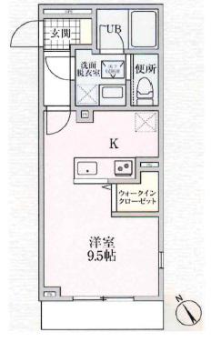 ヴェスト ファーレン(1K/2階)の間取り写真