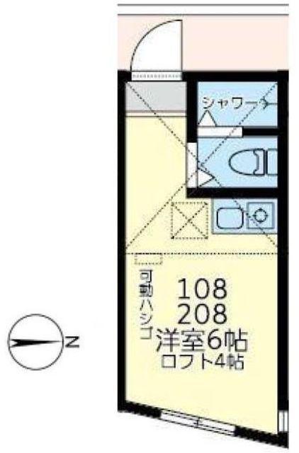 ユナイト鹿島田ホワイトジャスミン(ワンルーム/2階)の間取り写真