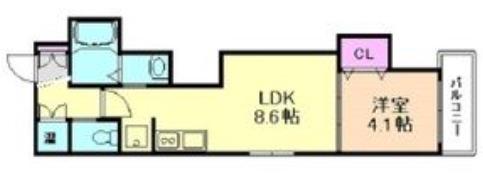 リスブラン中野(1LDK/3階)の間取り写真