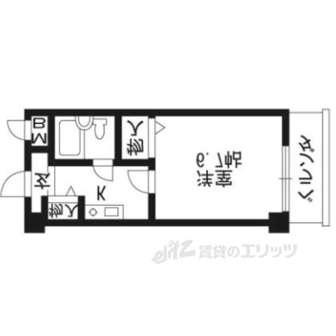 ヴィラ田辺2号館(1K/2階)の間取り写真