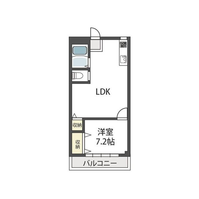 アマルフィ(1LDK/1階)の間取り写真