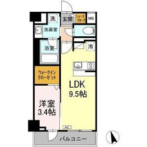 RESIDENCE TACHIBANA(1LDK/5階)の間取り写真