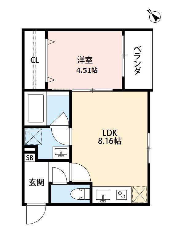 SHOW DO 放出(1LDK/3階)の間取り写真