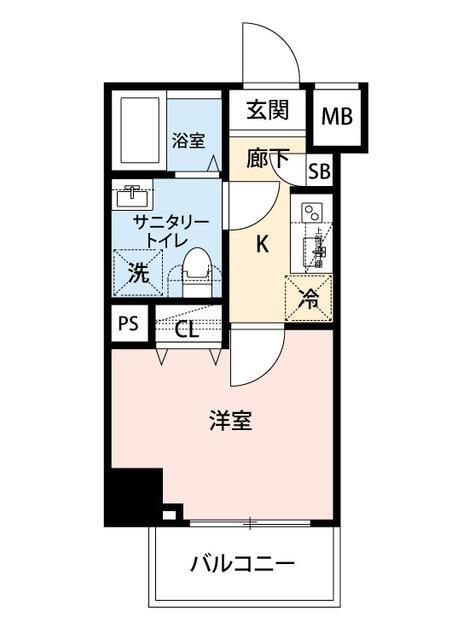 マイナビSTAYレジデンス品川大井町(1K/2階)の間取り写真