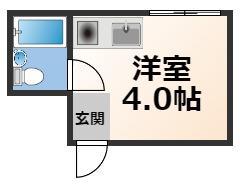 アリーヴェデルチ小阪(ワンルーム/6階)の間取り写真