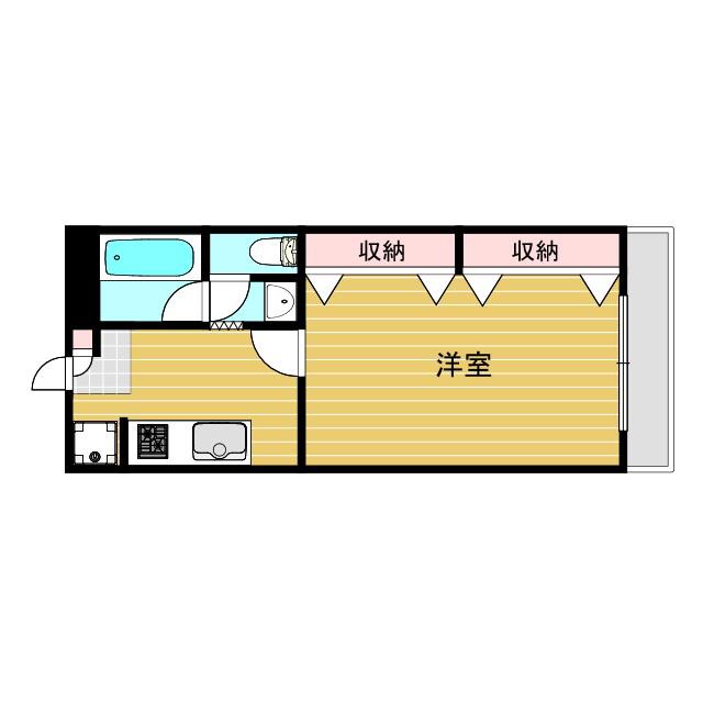 サンフラッツ新大阪別館(1K/1階)の間取り写真