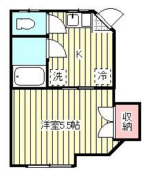 丸栄ビル(1K/4階)の間取り写真