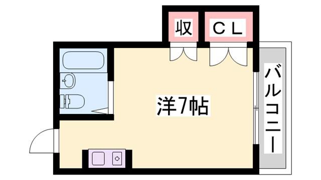 錦アトリオ(ワンルーム/1階)の間取り写真