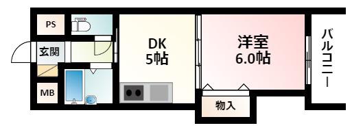 有馬パレス新大阪(1DK/7階)の間取り写真